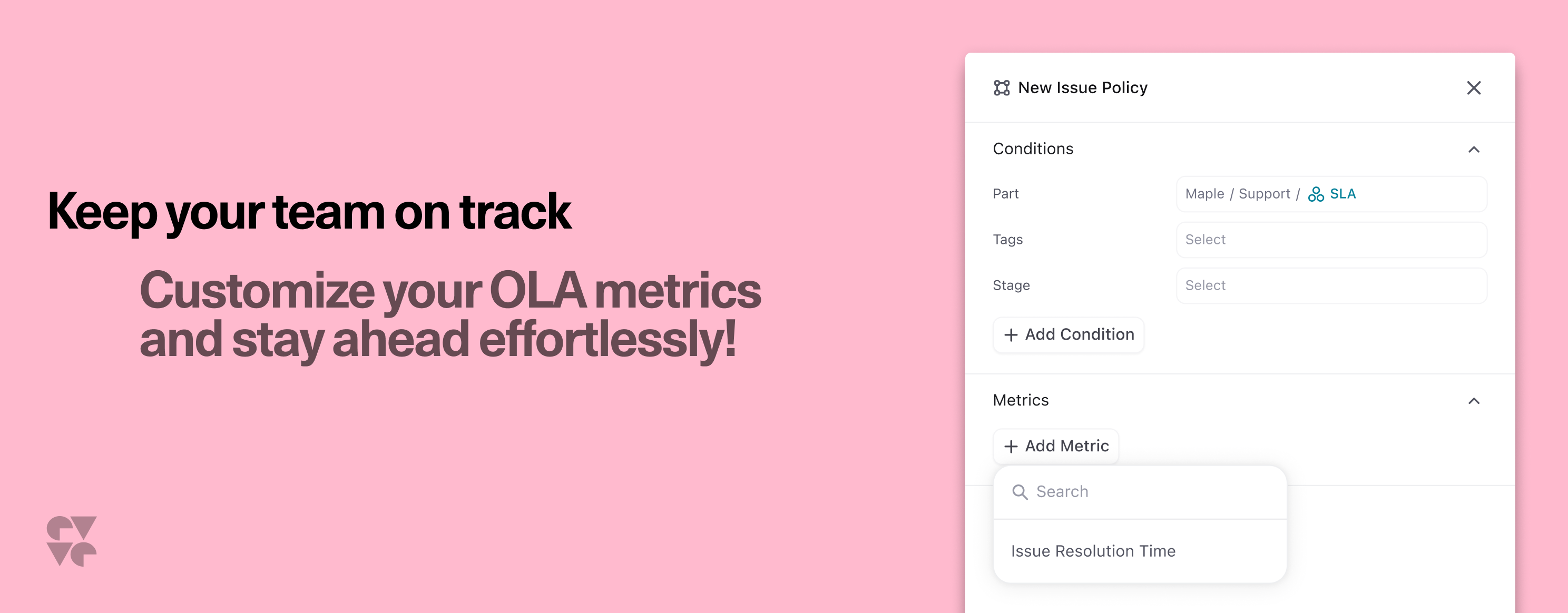 Operation Level Agreements Metrics on Issues screenshot